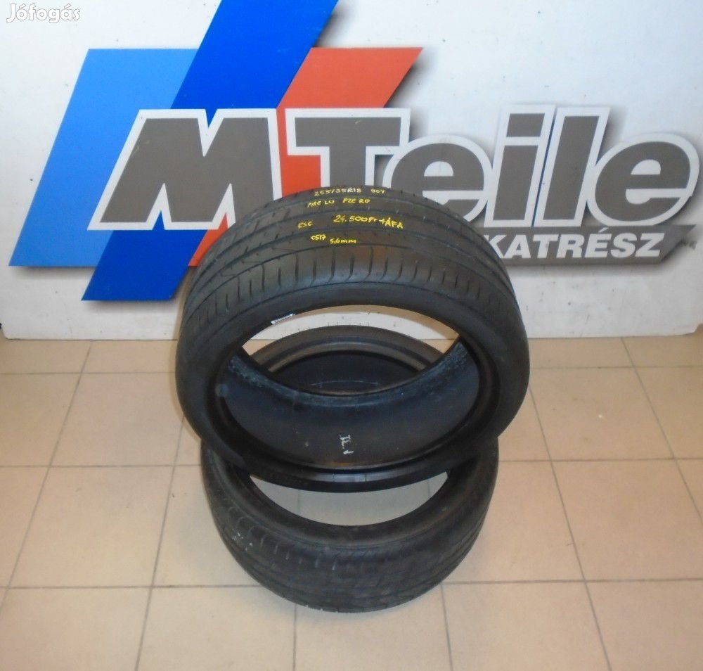 ÁR/DB! [GYÁRI HASZNÁLT] 2 db - NYÁRI GUMI - PIRELLI - PZERO - 255/35R
